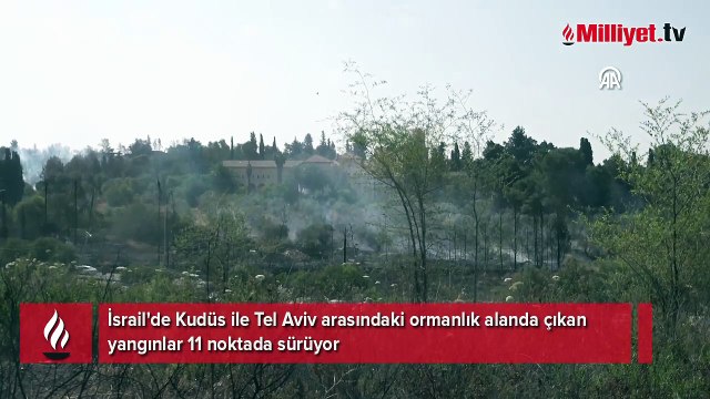 İsrail'de Kudüs ile Tel Aviv arasındaki yangınlar 11 noktada sürüyor!