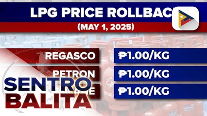 P1 bawas-presyo sa LPG, ipinatupad ngayong May 1