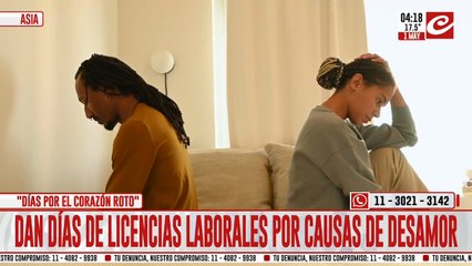 Proyecto de ley propone otorgar licencia por ruptura amorosa