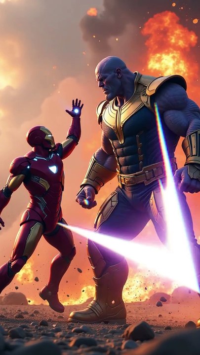 Ironman Falls, Spider-Man Rises to Defeat Thanos! #shorts #avangers #spiderman #ironman #fight