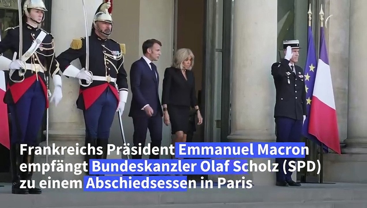 Scholz zum Abschiedsessen bei Macron