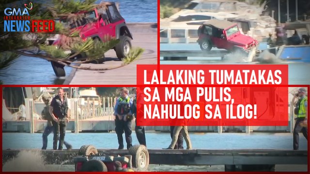 Lalaking tumatakas sa mga pulis, nahulog sa ilog! | GMA Integrated Newsfeed