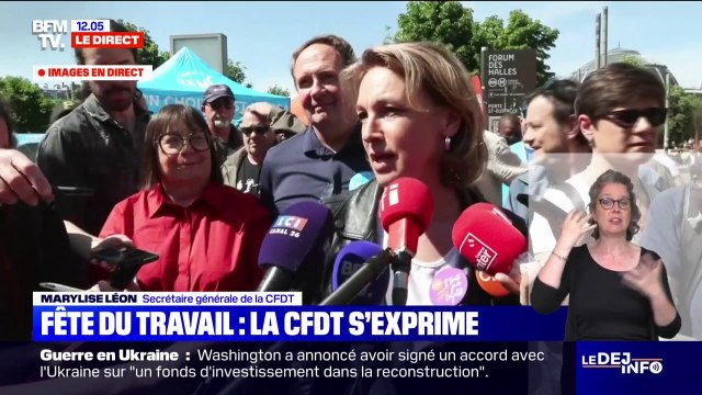 Fête du Travail: Il y a une crise du travail et il faut pouvoir apporter des solutions extrêmement concrètes , affirme Marylise Léon, secrétaire générale de la CFDT