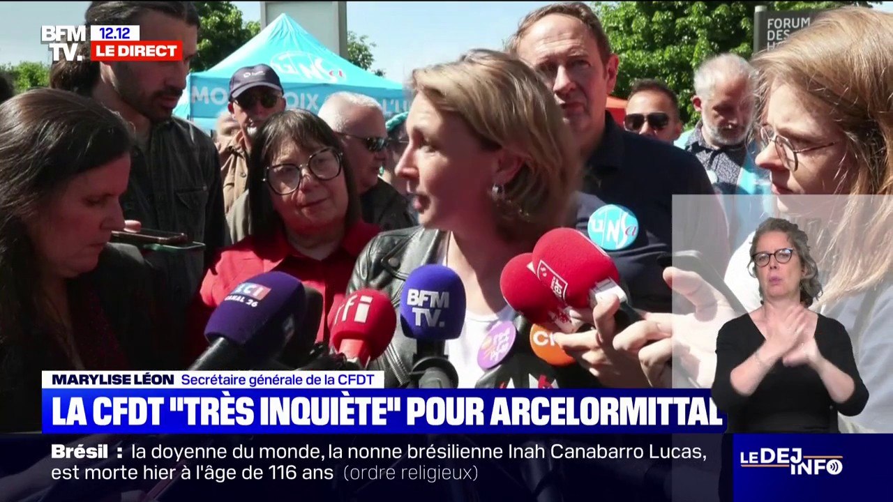 ArcelorMittal: Marylise Léon (CFDT) se dit "très inquiète sur la situation et sur la souveraineté de l'Europe sur ce champ de l'acier"