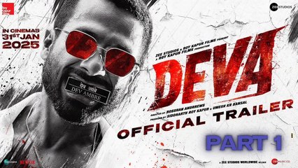 Deva Full Movie 2024 | Shahid Kapoor Action Thriller | Part 1 HD | New Bollywood Blockbuster