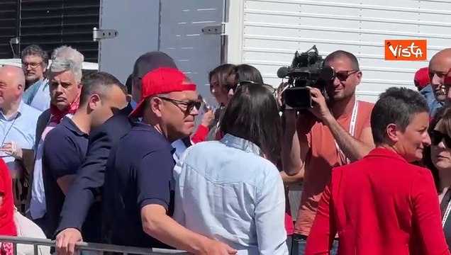 Schlein, Boccia e Gualtieri nel retropalco della manifestazione del Primo Maggio a Roma