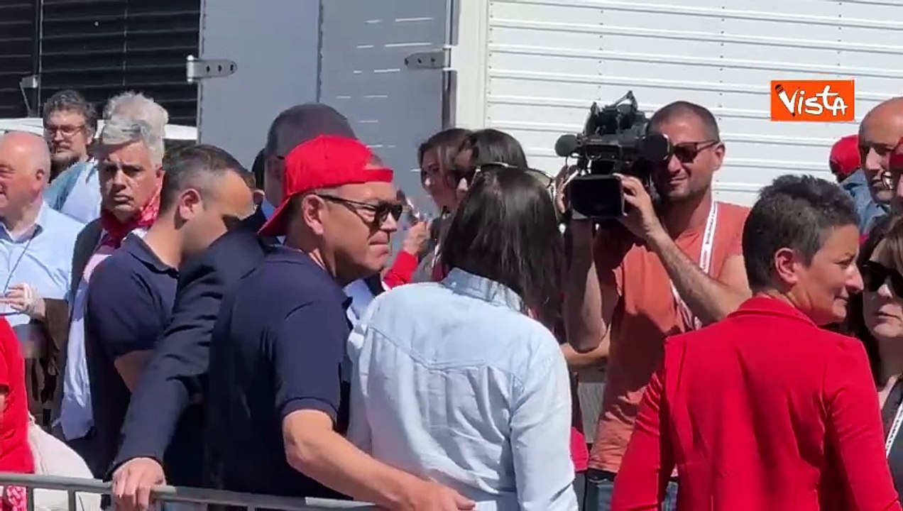 Schlein, Boccia e Gualtieri nel retropalco della manifestazione del Primo Maggio a Roma