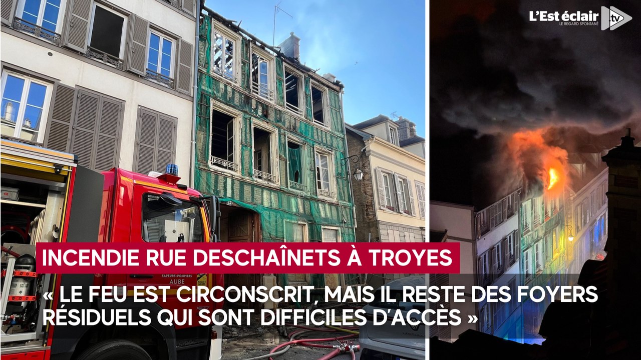 Incendie rue Deschaînets à Troyes : les pompiers restent mobilisés ce mercredi