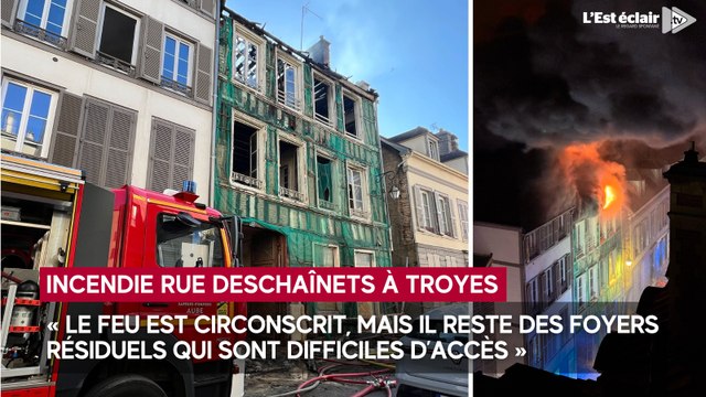 Incendie rue Deschaînets à Troyes : les pompiers restent mobilisés ce mercredi
