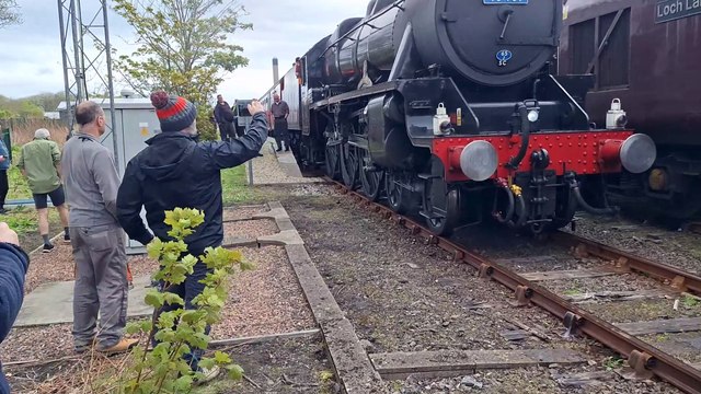 North Highland Explorer steam train at Wick railway station 2