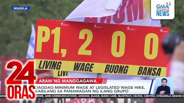 Dagdag-minimum wage at legislated wage hike, kabilang sa panawagan ng ilang grupo | 24 Oras