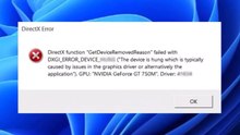 Solved - Directx function getdeviceremovedreason failed in Windows 11 / 10