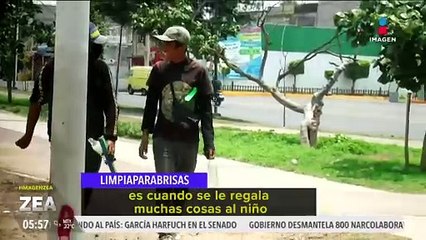 Héctor pasó el Día del Niño limpiando parabrisas; pide ayuda económica y una beca