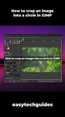 How to crop an image into a circle in GIMP