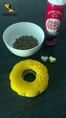 Doughnut Treat Dispenser Indestructible and Interactive Dog Toy