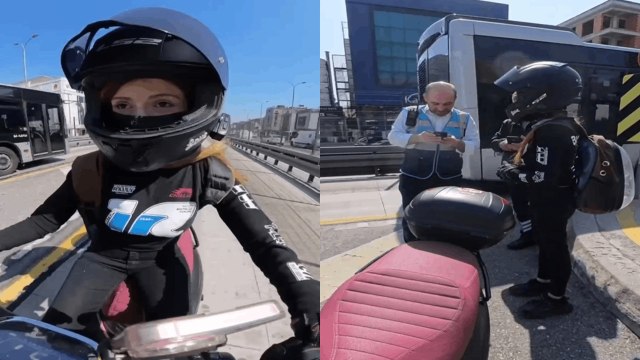 Motosikletiyle yanlışlıkla metrobüs yoluna giren Gamze, o anları anlattı