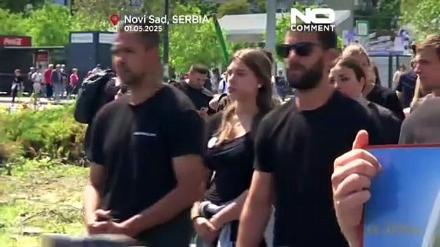 NO COMMENT: Serbia conmemora seis meses desde el mortal derrumbe en la estación de tren de Novi Sad