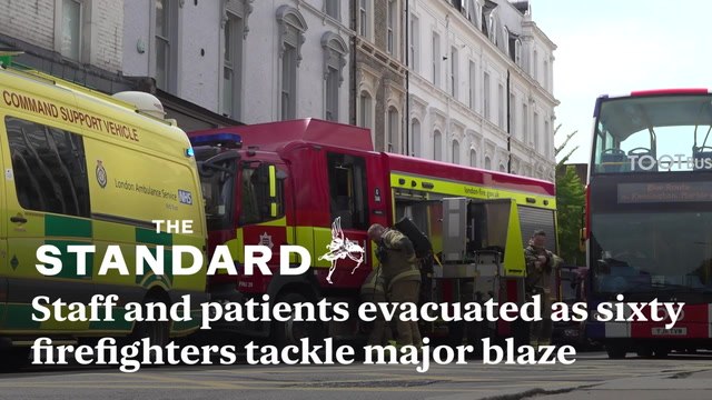 Staff and patients evacuated as sixty firefighters tackle major blaze at St Mary’s Hospital in Paddington