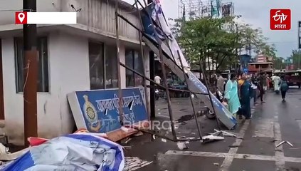 भिलाई तीन के ट्रांसफॉर्मर डिपो में लगी आग, तेज आंधी तूफान ने मचाया कहर