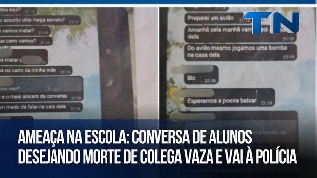 Ameaça na escola Conversa de alunos desejando morte de colega vaza e vai à polícia