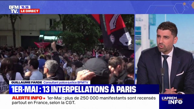 Manifestation du 1er-mai: la préfecture de police fait état de 13 interpellations à Paris