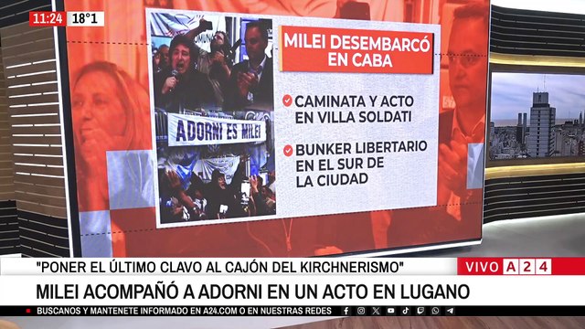 📢 JAVIER MILEI ACOMPAÑÓ A ADORNI: PONER EL ÚLTIMO CLAVO AL CAJÓN DEL KIRCHNERISMO