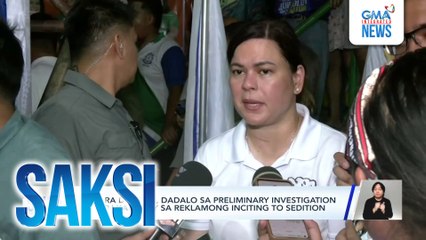 VP Sara Duterte, dadalo sa preliminary investigation ng DOJ kaugnay sa reklamong inciting to sedition | Saksi