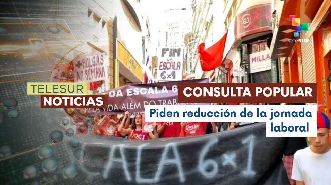 Brasileños marchan en defensa de los derechos laborales