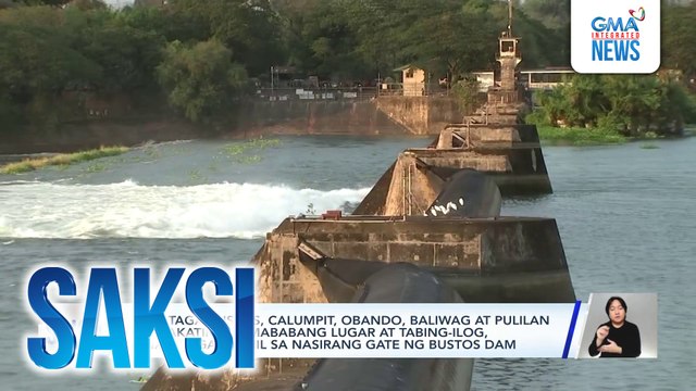 Mga taga-Bustos, Calumpit, Obando, Baliwag at Pulilan na nakatira sa mababang lugar at tabing-ilog, pinag-iingat dahil sa nasirang gate ng Bustos Dam | Saksi
