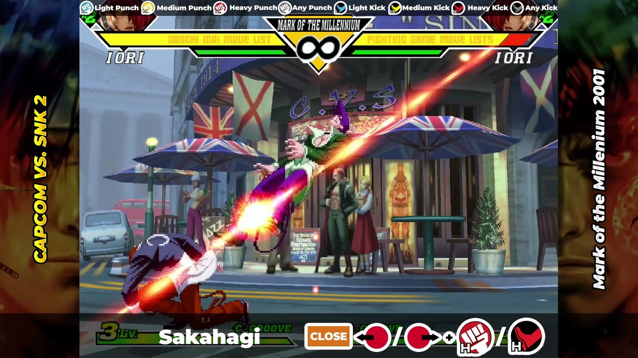 OROCHI IORI MOVE LIST - Capcom vs. SNK 2 (CVS2)