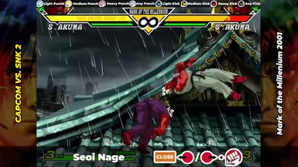 SHIN AKUMA MOVE LIST - Capcom vs. SNK 2 (CVS2)