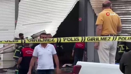 Diyarbakır’da kepenk tamiri sırasında çıkan kıvılcımla 4 dükkan yandı