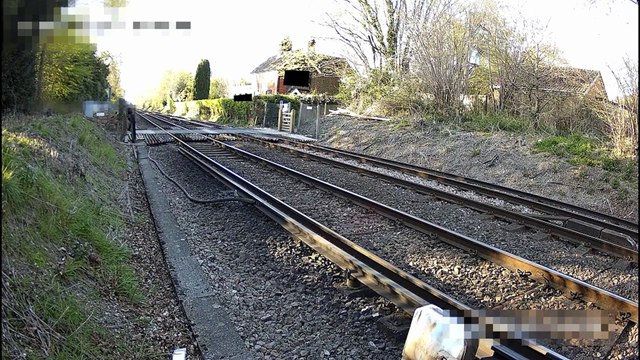 Pedestrians near-misses on railway tracks