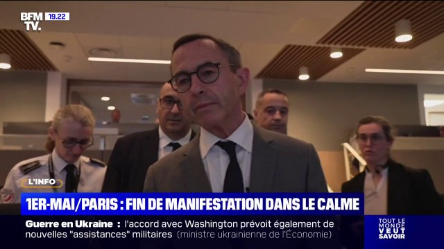 1er-mai: La manifestation s'est mieux déroulée que ce que l'on pouvait craindre , affirme Bruno Retailleau