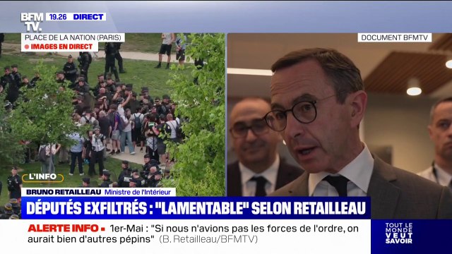 Socialistes pris à partie dans le cortège parisien: Des élus de la République ont été ciblés , dénonce Bruno Retailleau