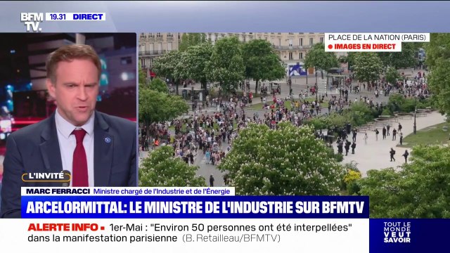 1er-mai: J'espère que les interpellations donneront lieu à des sanctions, les plus fermes qui soient , affirme Marc Ferracci, ministre chargé de l'Industrie