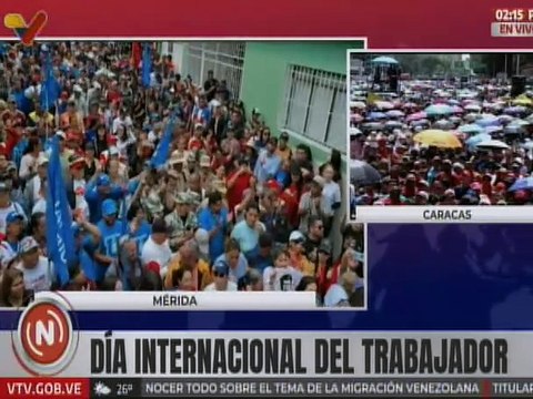 Clase obrera del estado Mérida marcha en celebración por el Día Internacional del Trabajador