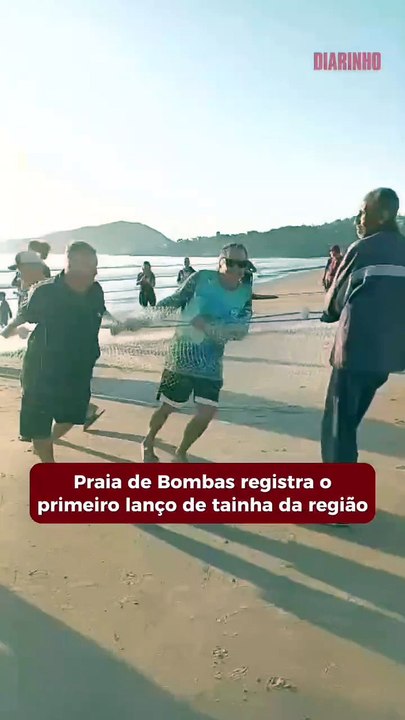 É de Bombinhas o primeiro lanço de tainha da região