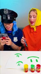 She Made A Paintbrush Out Of A Cop's Hair?! 🎨 Bold Move! 😱 #diy