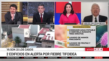 A24.com - 🔵 FIEBRE TIFOIDEA： YA SON 15 LOS CASOS DETECTADOS   Hay dos edificios...