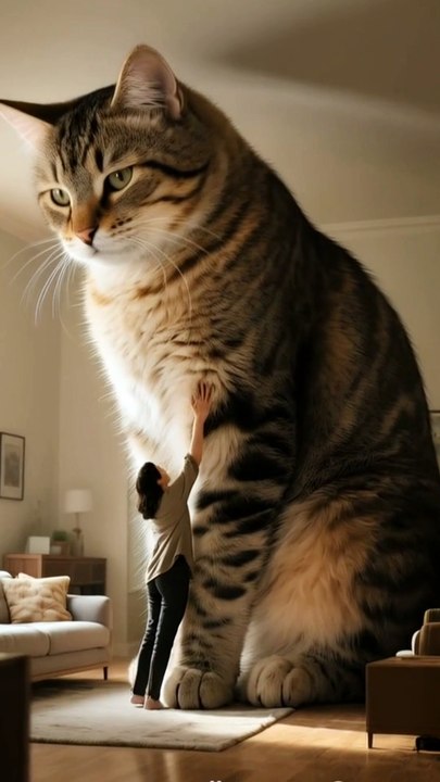 Gaint 12 Foot Cat #cat #animal #pets #catslover #ai