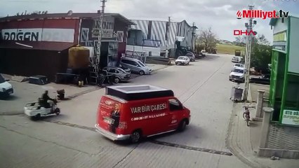 CHP anons aracının sanayi sitesinden geçişi güvenlik kamerasında