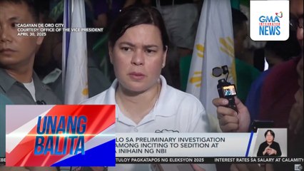 VP Duterte, dadalo sa preliminary investigation kaugnay sa reklamong inciting to sedition at grave threats na inihain ng NBI | Unang Balita