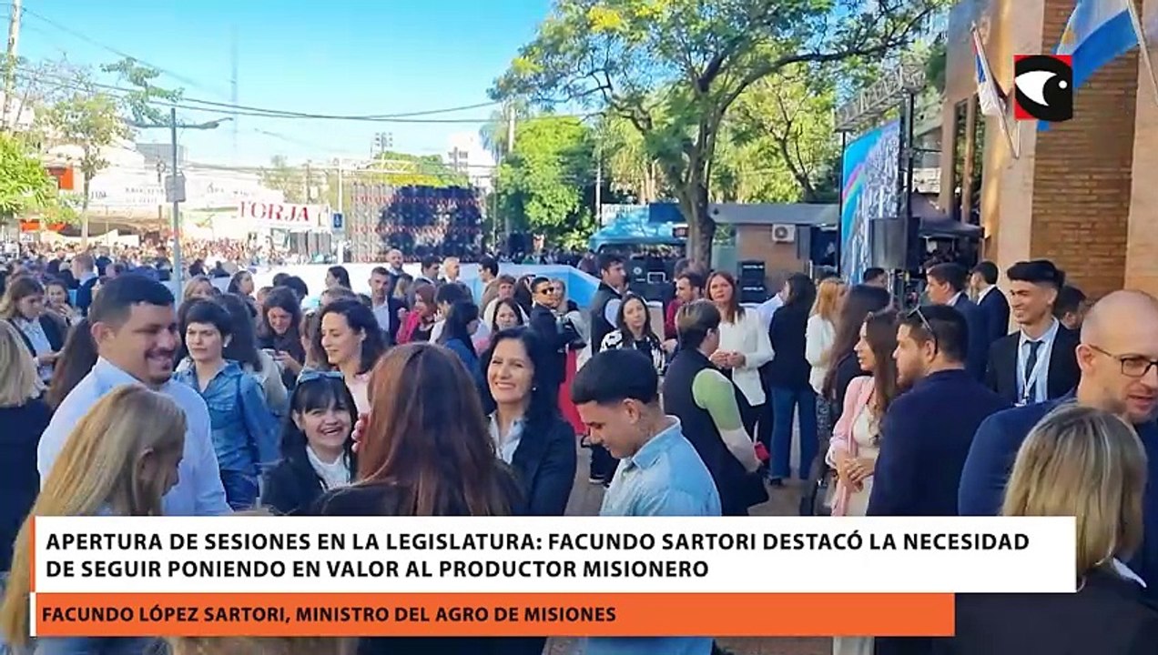 Apertura de sesiones en la Legislatura: Facundo Sartori destacó la necesidad de seguir poniendo en valor al productor misionero
