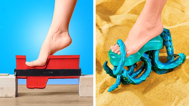 TRANSFORMEZ VOS CHAUSSURES EN TALONS ORIGINAUX 👠🐙 TUTO DIY TALONS POULPE