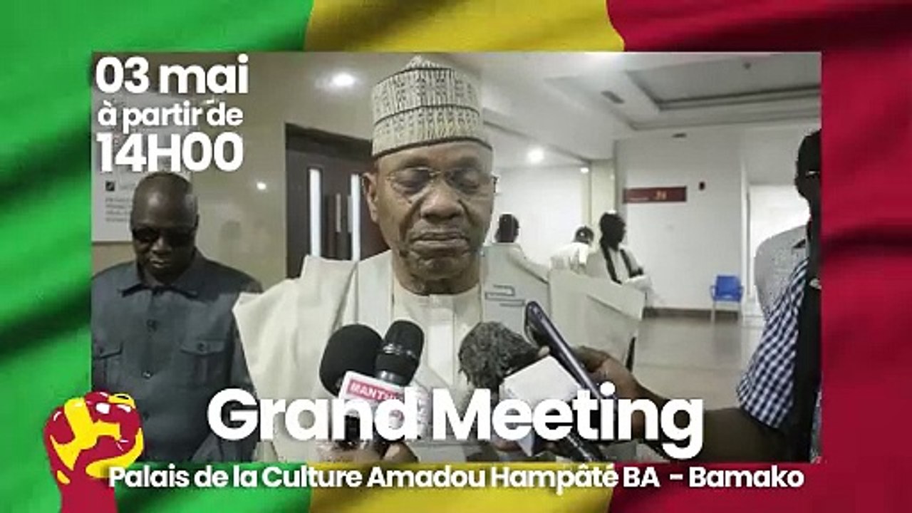 🔴 Mali  Meeting pour sauver la démocratie 🇲🇱 – RDV samedi 3 mai 2025 au Palais de la Culture