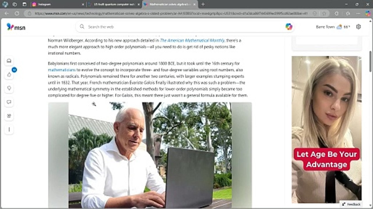 5-01-2025 Facebook Live US-built quantum computer, Mathematician solves algebra’s oldest problem