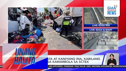 9-anyos na bata at kaniyang ina, kabilang sa 10 nasawi sa karambola sa SCTEX | Unang Balita