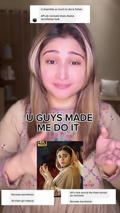 U guys literally made me do it ! Recreating this @khae_drama  look -) Products used - Lenses by @eyebankpk Kajal by @sweet touch cosmetic Foundation by @makeupforever Lipstick by @medoramakeup  shade 504 Dress by @generation_pk