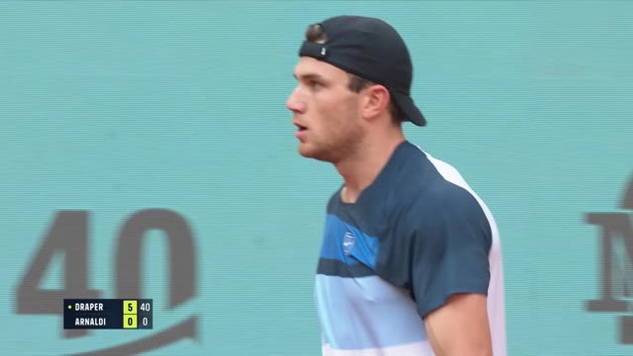 Draper downs Arnaldi to move into top five in world rankings